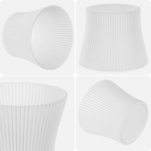 Blomsterkrukke - Urtepotteskjuler - 11 cm - Plast - Hvid
