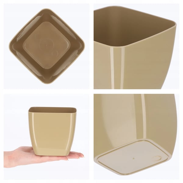Overpotte - Urtepotte Skjuler - Firkantet - 12 cm - Beige
