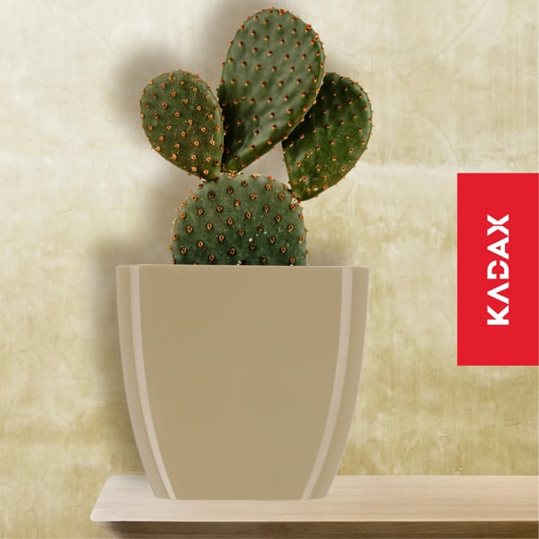 Overpotte - Urtepotte Skjuler - Firkantet - 12 cm - Beige