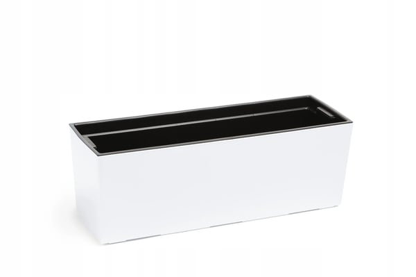 Handtag & Fästen för Balkonglåda/Blomlåda - 19 x 56 cm - Vit
