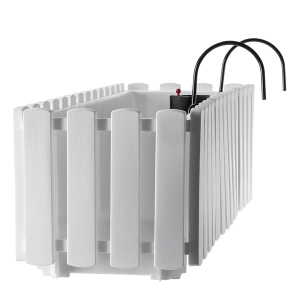 Altankasse - Blomsterkasse til altan - 58 cm - Med 2 Hanke - Hvid