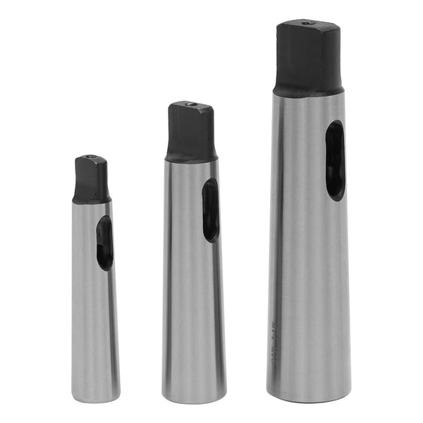 Morsekon reduktionshylser - Adapter til bor/reamer - 3-pak - 40Cr stål - Til Morsekon-skaft