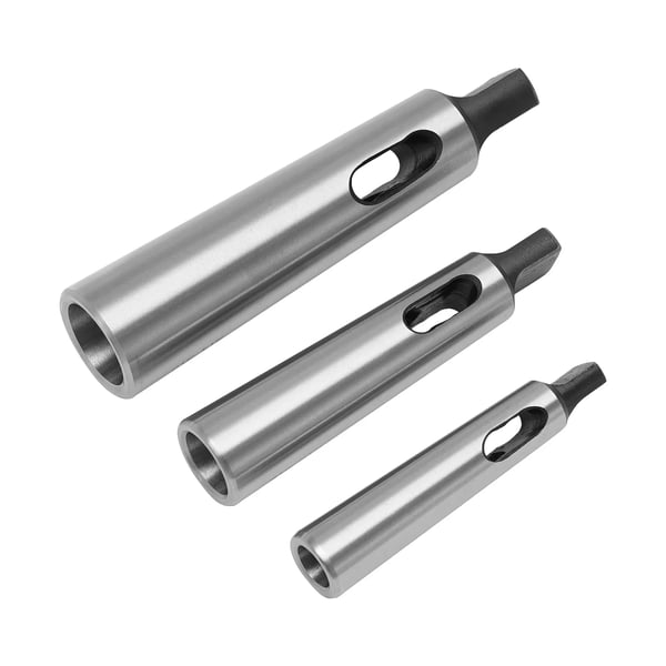 Morsekon reduktionshylser - Adapter til bor/reamer - 3-pak - 40Cr stål - Til Morsekon-skaft