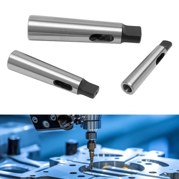 Morsekon reduktionshylser - Adapter til bor/reamer - 3-pak - 40Cr stål - Til Morsekon-skaft