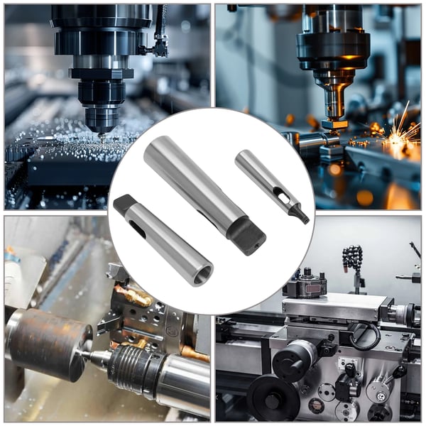 Morsekon reduktionshylser - Adapter til bor/reamer - 3-pak - 40Cr stål - Til Morsekon-skaft