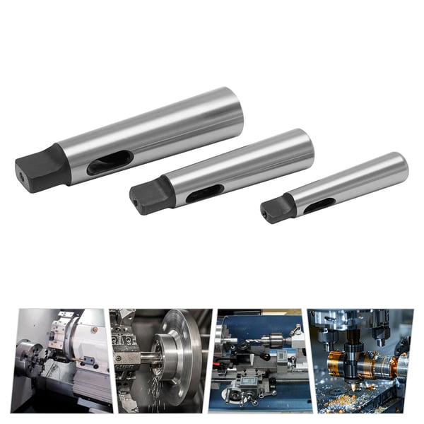 Morsekon reduktionshylser - Adapter til bor/reamer - 3-pak - 40Cr stål - Til Morsekon-skaft