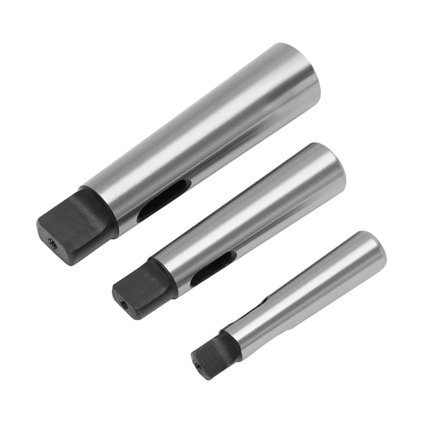 Morsekon reduktionshylser - Adapter til bor/reamer - 3-pak - 40Cr stål - Til Morsekon-skaft