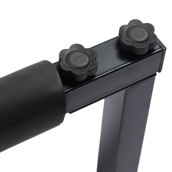 Guitarstativ - Gulvstativ til 7 guitarer - Robust jernramme - Skum/gummi-polstring - 110×46,5×73 cm - Holderafstand 10,5 cm - Sort