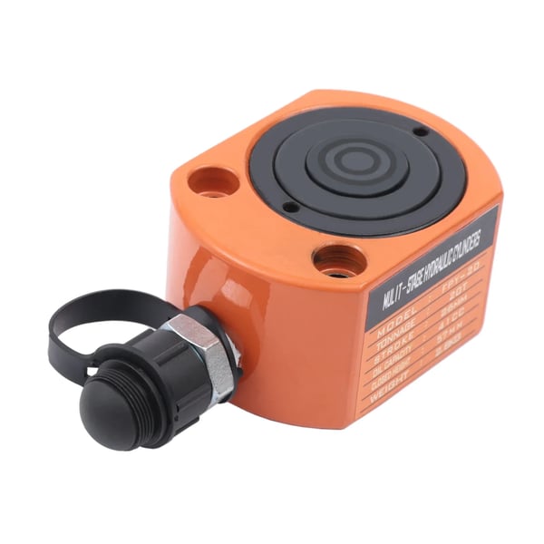 Hydraulisk løftecylinder - Lavprofil 20 ton donkraft - Slaglængde 2,6 cm - Lukket højde 5,7 cm - 360° brug - ZG-3/8 tilslutning