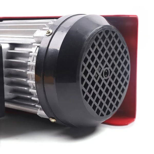 El-talje med stålwire - Hejsespil - 1300 W - 220 V 50 Hz - 400/800 kg løftekapacitet - Stålwire Ø 5 mm - IP40 - Rød