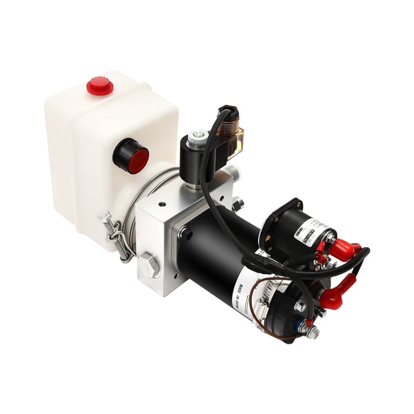 Sähköhydraulipumppu - Hydrauliyksikkö kippikärryyn - 800 W - 2850 r/min - 12 V - Yksitoiminen - EU-pistoke