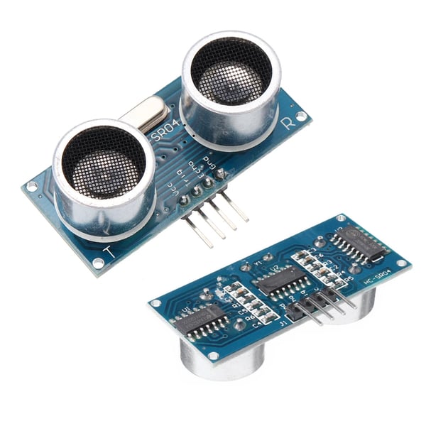 Ultralyd afstandssensor - HC-SR04 modul - Måleområde 2–450 cm - 5 V DC - Trigger/Echo - 1 stk - Rød