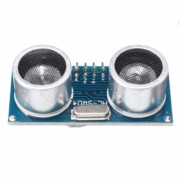Ultralyd afstandssensor - HC-SR04 modul - Måleområde 2–450 cm - 5 V DC - Trigger/Echo - 1 stk - Rød