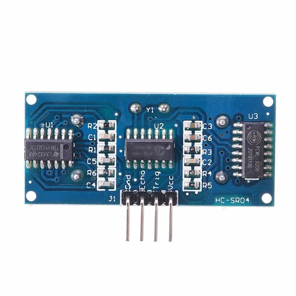 Ultralyd afstandssensor - HC-SR04 modul - Måleområde 2–450 cm - 5 V DC - Trigger/Echo - 1 stk - Rød
