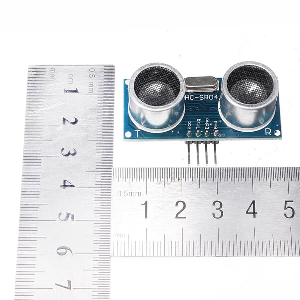 Ultralyd afstandssensor - HC-SR04 modul - Måleområde 2–450 cm - 5 V DC - Trigger/Echo - 1 stk - Rød