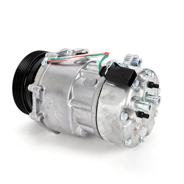 AC-kompressor - 12V R134a - Åben type - PAG46-olie - Til bilklimaanlæg - Sølv