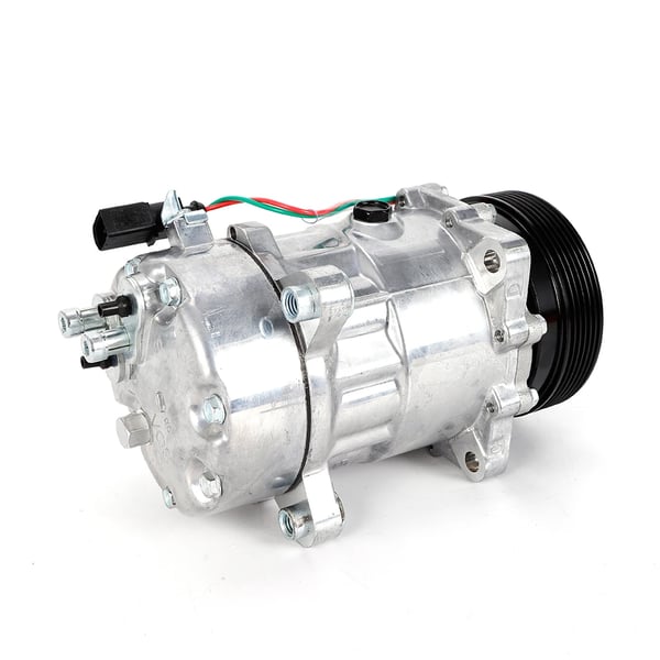 AC-kompressor - 12V R134a - Åben type - PAG46-olie - Til bilklimaanlæg - Sølv