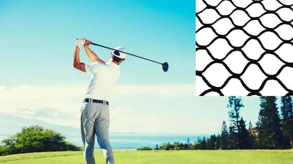 Golfnet - Træningsnet & Boldfang - 3 x 3 m - Sikkerhedsnet - Udendørs - Sort