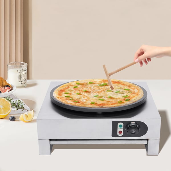 Crêpe Maker - Elektrisk crêpepande - Non-stick - Justerbar temperatur - Til pandekager, crêpes og æggepandekager