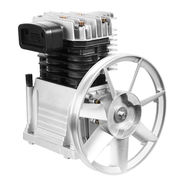 Ilmakompressorin Pumppupää - 2065 Yksivaiheinen Kaksisylinteri - 2,2 kW (3 hv) - 250 l/min - 0,8 MPa - Hihnapyörä 260 mm - Sylinteri 65 mm