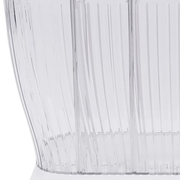 Ris- & korndispenser - Opbevaringsbeholder - 6 Rum - One-touch Udlevering - Kapacitet 10 kg - 42×16,5×36 cm - Hvid