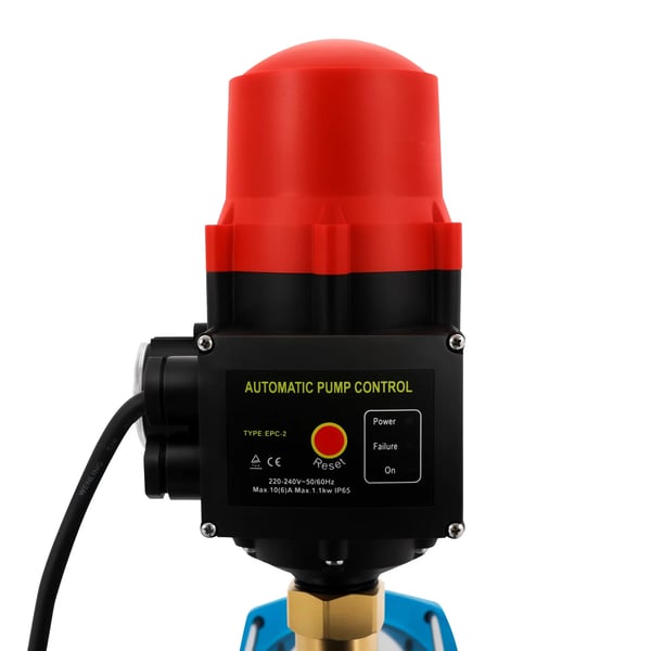 Selvansugende centrifugalpumpe - MC-6SA - Effekt 1300 W - Tilslutning 2,54 cm - Løftehøjde 98 m - IP44 - EU-stik 220V - Rustfrit stål
