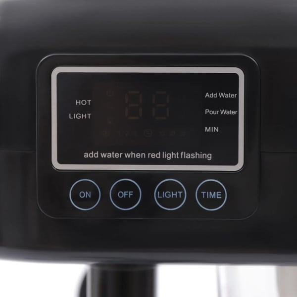 Ansigtsdamper - 750 W - 360° roterbar - LCD-kontrolpanel - Fugt & rens - Sort