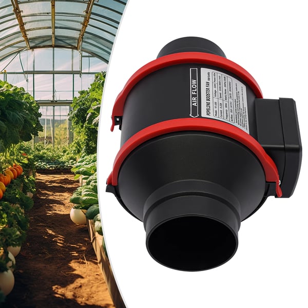 Ventilator - Rør-/kanalventilator - 40 W - Lavt støjniveau - Udsug til ventilationsrør - Inline - Sort