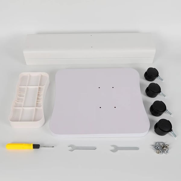 Salonvogn - Rullevogn til salon/spa - ABS-plast - Bæreevne 60 kg - Med hjul - Samling påkrævet - Hvid