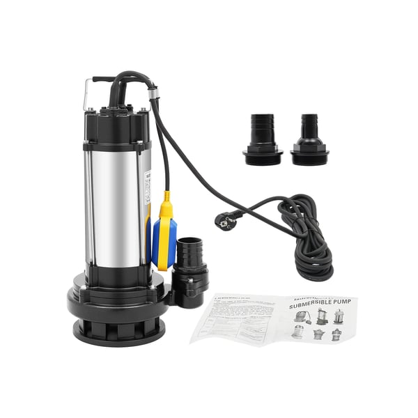 Dykpumpe - Nedsænkelig spildevandspumpe - 220V EU-stik - Maks dybde 20–30 m - 2850 rpm - 20 kg