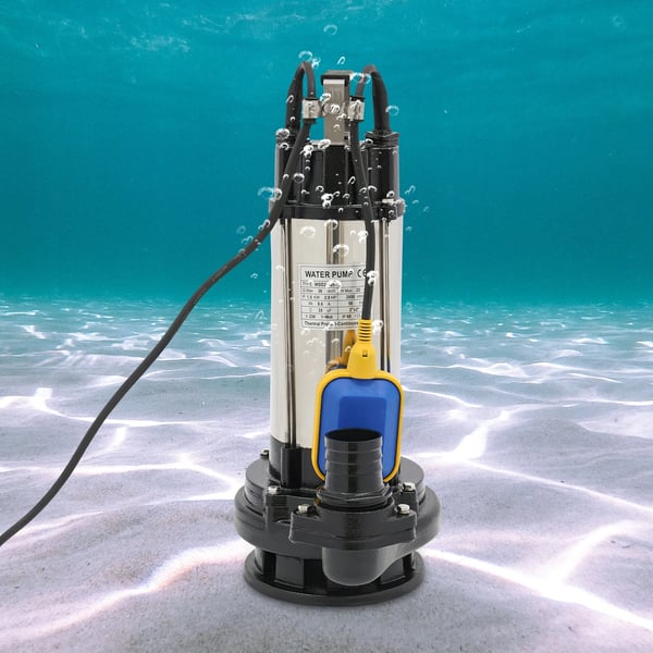 Dykpumpe - Nedsænkelig spildevandspumpe - 220V EU-stik - Maks dybde 20–30 m - 2850 rpm - 20 kg