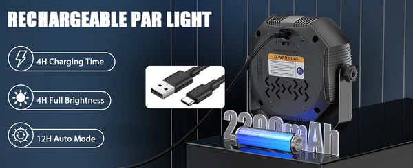 DJ/Disco LED PAR -valaisin - Mini Flat Par - 60 LED - DMX ja Kaukosäädin - Stroboskooppi - 90–240 V - Lämmin Valkoinen