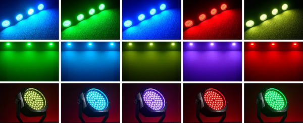 DJ/Disco LED PAR -valaisin - Mini Flat Par - 60 LED - DMX ja Kaukosäädin - Stroboskooppi - 90–240 V - Lämmin Valkoinen