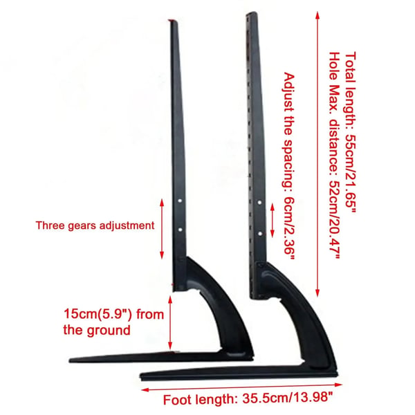 Universel laptop stander - Bordstativ - Til 25–51 cm bærbare - Højdejusterbar - Sort