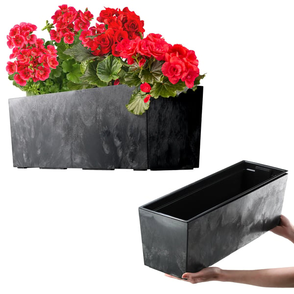 Altankasse - Blomsterkasse - Størrelse 56 cm - Med indsats - Til blomster og planter - Vindue & altan