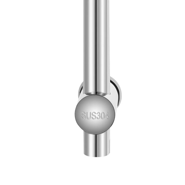 Brusestang / glideskinne - 66 cm - Rustfrit stål - Højdejusterbar - 360° drejelig håndbruserholder - Vægmonteret