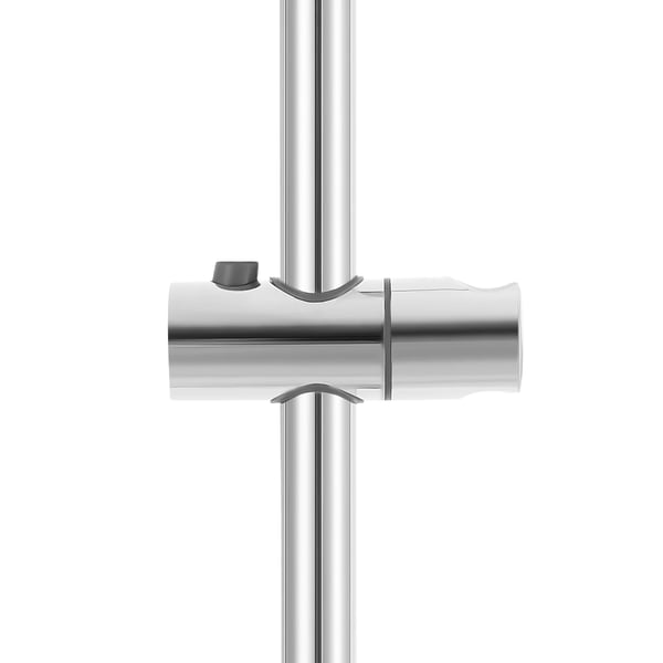 Brusestang / glideskinne - 66 cm - Rustfrit stål - Højdejusterbar - 360° drejelig håndbruserholder - Vægmonteret