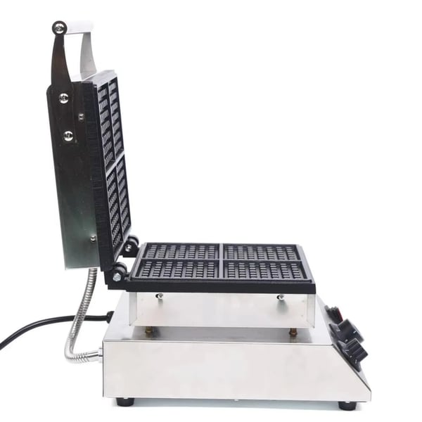 Ammattitason vohvelirauta - Teollisuusmalli - 1750 W - Ajastin 0,5 min - Ruostumaton teräs - 45×35×30 cm - Hopea