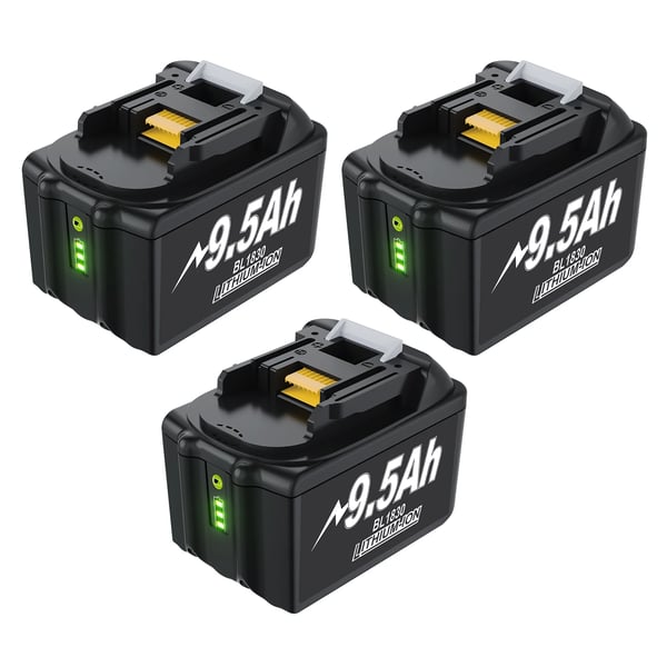 Til Makita 18V, Li-ion erstatningsbatteri, 9.5Ah 9500mAh, kompatibel med BL1830/BL1860/BL1890, pink