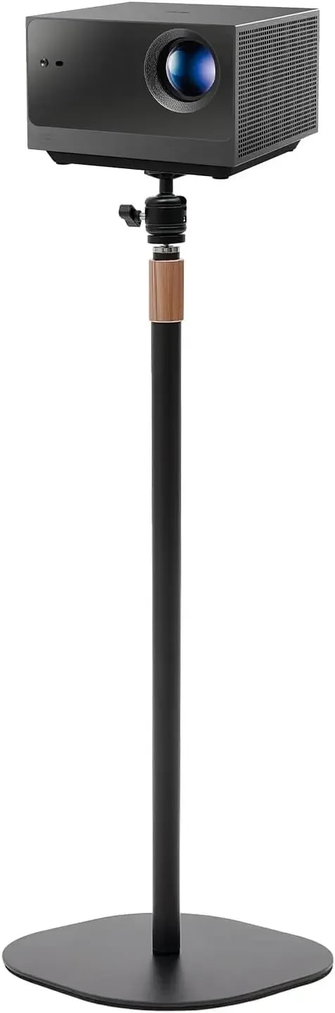 Projektoriteline - Kolmijalkainen lattiateline - Korkeus 65–120 cm - 360° kääntyvä - Universaali 0,635 cm kierre - Musta