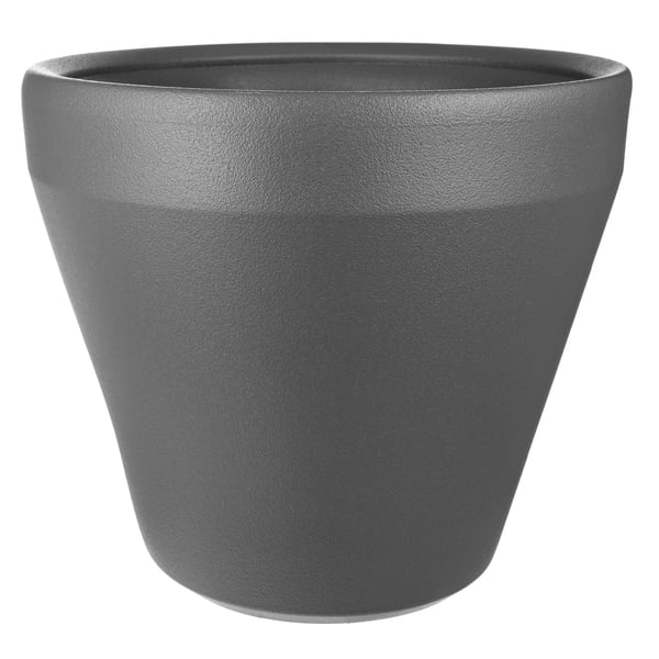 Urtepotteskjuler/Blomsterkrukke - Rund - Ø 39 cm - Stor - Have & Terrasse - Mørkegrå