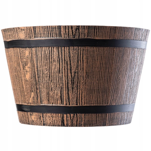 Blomsterkrukke - Urtepotte - 23 cm Diameter - Stor - Til Indendørs og Udendørs - Brun