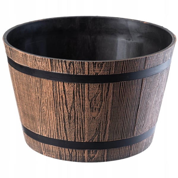 Blomsterkrukke - Urtepotte - 23 cm Diameter - Stor - Til Indendørs og Udendørs - Brun