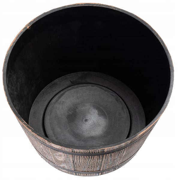 Blomsterkrukke - Urtepotte - 23 cm Diameter - Stor - Til Indendørs og Udendørs - Brun