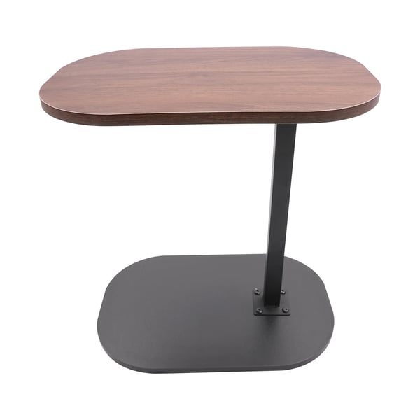 C-format sidobord, litet soffbord, höjdjusterbart 45–80 cm, för vardagsrum, arbetsrum, sovrum, kontor, brun