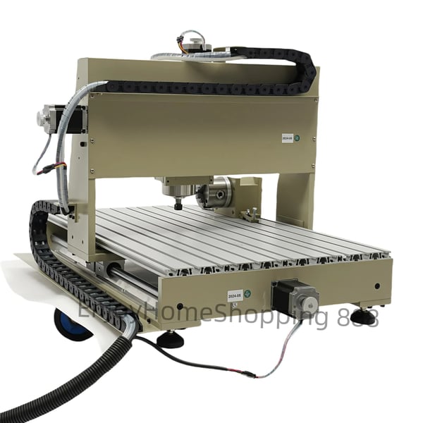 CNC-jyrsin - 6040 kaiverrus- ja jyrsinkone - 4-akselinen X/Y/Z/A - 1500 W - 24000 r/min - Mach3 - Z-liike 12 cm - 220 V - Sorrel