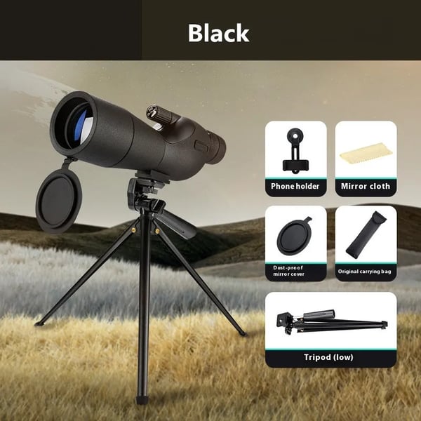Spektiv - Monokulær zoomkikkert - 25–75x zoom - 60 mm objektiv - BK7-prisme - IPX4 stænkbeskyttet - Beige