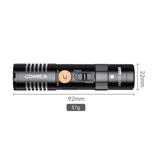 VM10 Pro - Shotgun-mikrofoni - Kardioidi Kondensaattori - 3,5 mm Liitäntä - Iskunvaimennusteline - Tuulisuoja - Kameroille ja Puhelimille