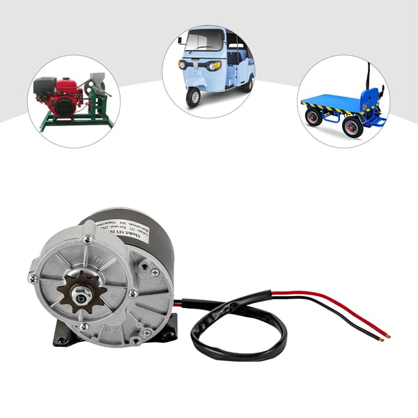Elektrisk motor - MY1016Z - 250W 12V - Gearreduktion - Børstet DC - Til el-scooter og elcykel