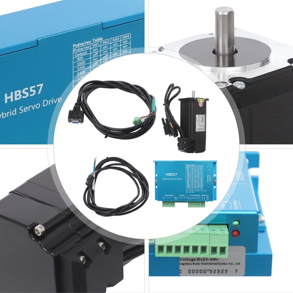 Stepmotor sæt - NEMA 23 closed-loop - 3,6 Nm - 4 A - 57 mm - Driver-sæt - Til doserings- og svejsemaskiner